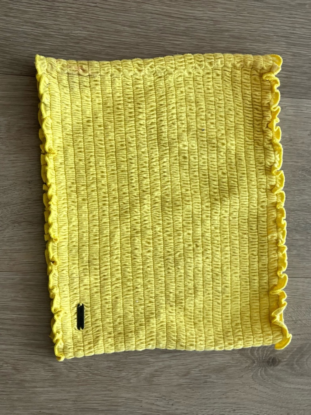 Hollister Yellow Smocked Crop Tube Top